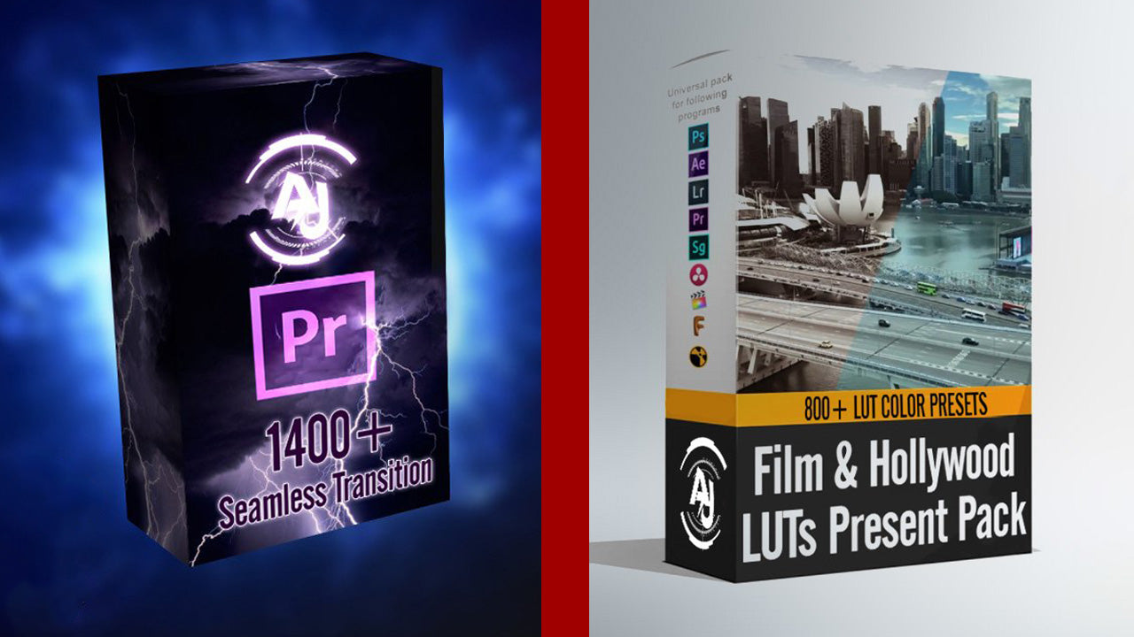 1400+ SeamlessTransitions & 800+ Film & Hollywood LUTs
