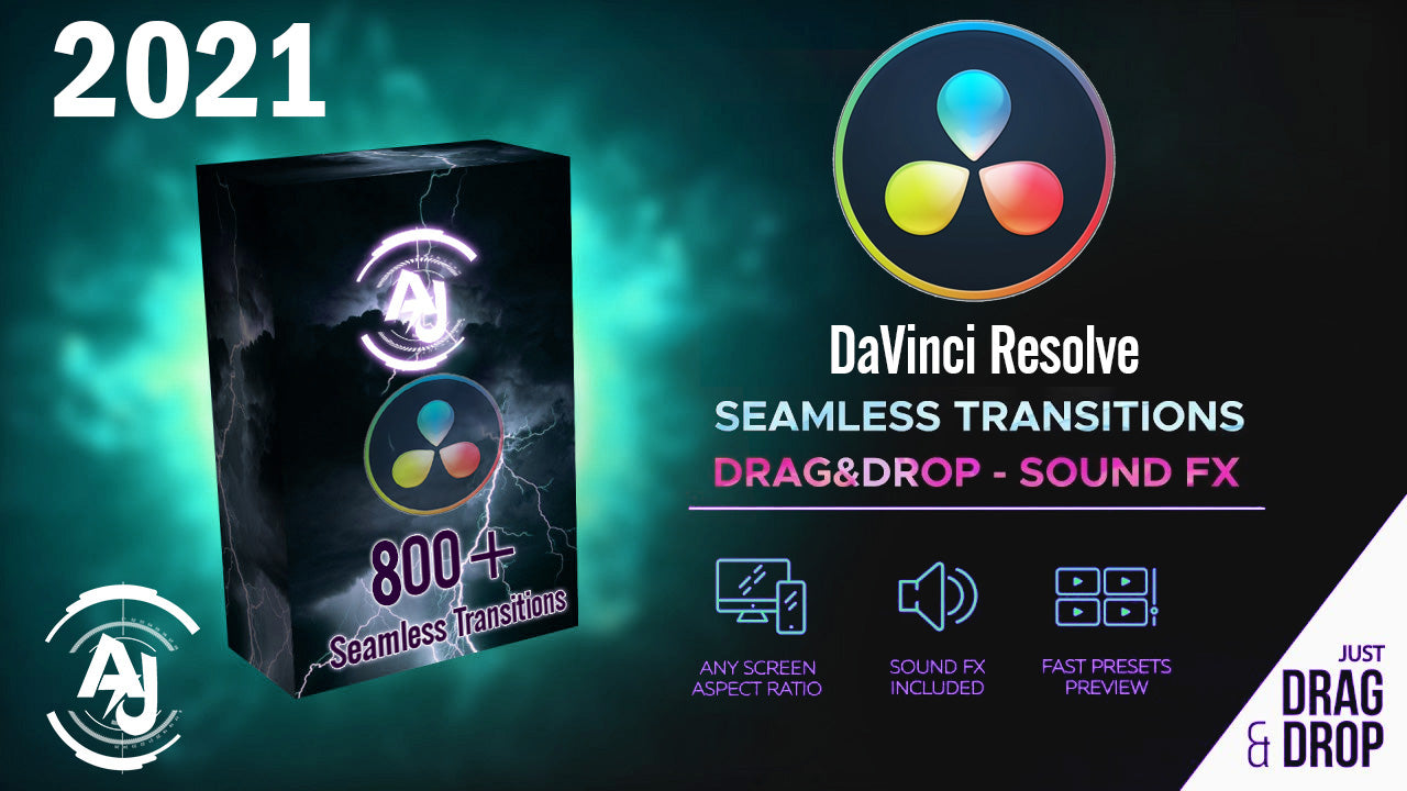 800+ Transitions Pack for DaVinci Resolve