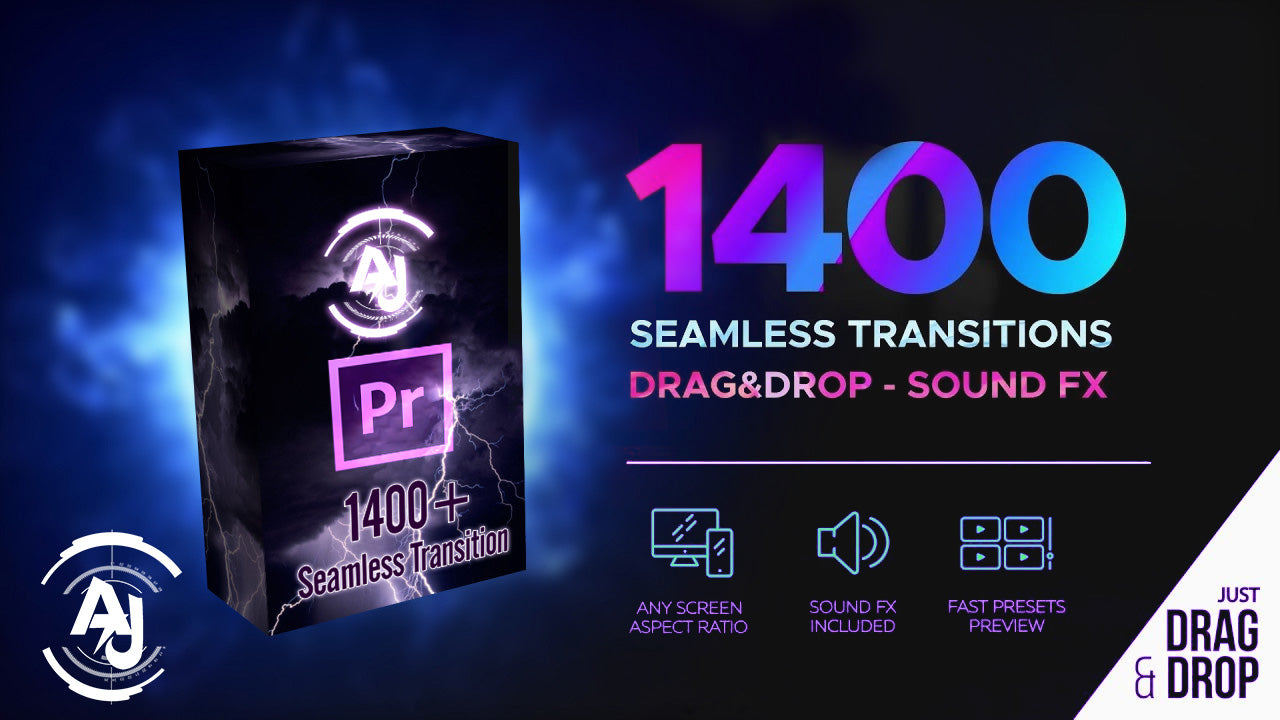 AJ Studio Seamless Transitions | 1400+ Transitions for Premiere Pro